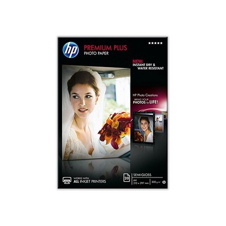 HP Premium Plus Semi-Gloss Photo Paper, CR673A, foto papier, półpołysk, biały, A4, 300 g/m2, 20 szt., atrament HP Premium Plus Semi-Gloss Photo Paper, CR673A, foto papier, półpołysk, biały, A4, 300 g/m2, 20 szt., atrament