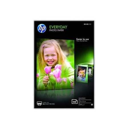 HP Everyday Photo Paper, Glossy, CR757A, foto papier, połysk, biały, 10x15cm, 4x6", 200 g/m2, 100 szt., atrament HP Everyday Photo Paper, Glossy, CR757A, foto papier, połysk, biały, 10x15cm, 4x6", 200 g/m2, 100 szt., atrament