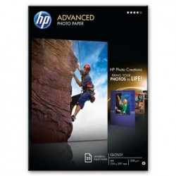 HP Advanced Glossy Photo Pa, Q5456A, foto papier, połysk, zaawansowany typ biały, A4, 250 g/m2, 25 szt., atrament