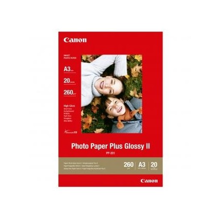 Canon Photo Paper Plus Glossy, PP-201 A3, foto papier, połysk, 2311B020, biały, A3, 275 g/m2, 20 szt., atrament Canon Photo Paper Plus Glossy, PP-201 A3, foto papier, połysk, 2311B020, biały, A3, 275 g/m2, 20 szt., atrament