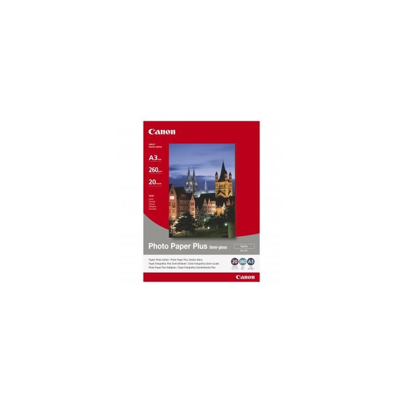 Canon Photo Paper Plus Semi-G, SG-201 A3, foto papier, półpołysk, satynowy typ 1686B026, biały, A3, 260 g/m2, 20 szt., atram
