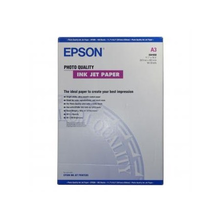 Epson Photo Quality InkJet Pa, C13S041068, foto papier, matowy, biały, A3, 105 g/m2, 720dpi, 100 szt., atrament Epson Photo Quality InkJet Pa, C13S041068, foto papier, matowy, biały, A3, 105 g/m2, 720dpi, 100 szt., atrament