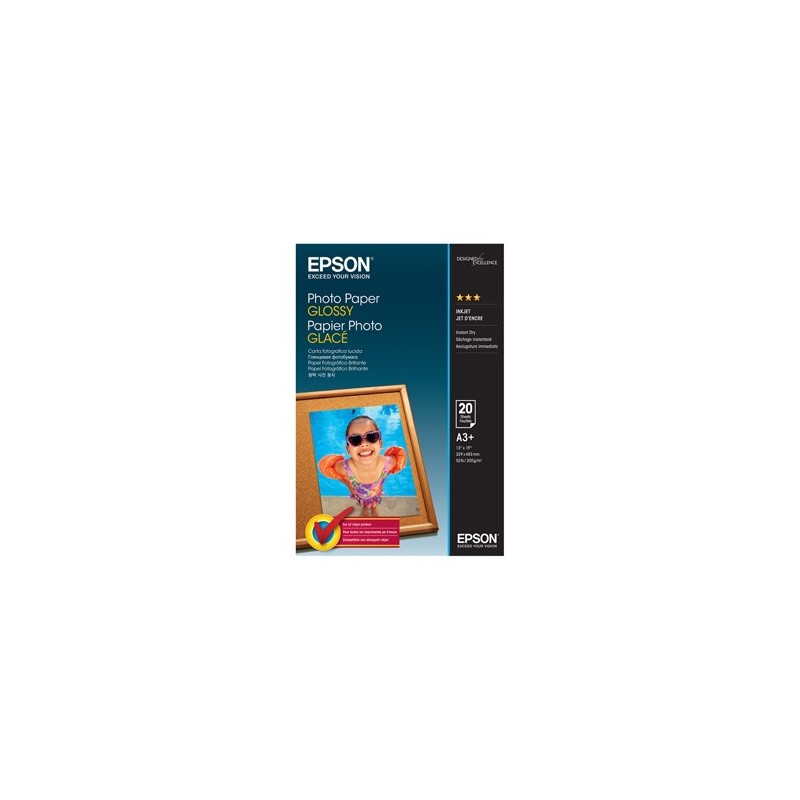 Epson Photo Paper Glossy, C13S042535, foto papier, połysk, biały, A3+, 200 g/m2, do drukarek atramentowych