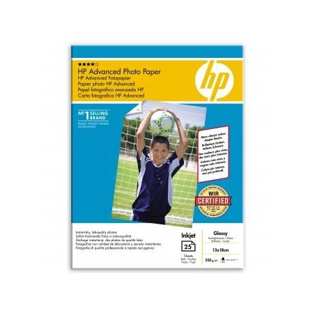 HP Advanced Glossy Photo Pa, Q8696A, foto papier, bez marginesu typ połysk, zaawansowany typ biały, 13x18cm, 5x7", 250 g/m2, 2 HP Advanced Glossy Photo Pa, Q8696A, foto papier, bez marginesu typ połysk, zaawansowany typ biały, 13x18cm, 5x7", 250 g/m2, 2