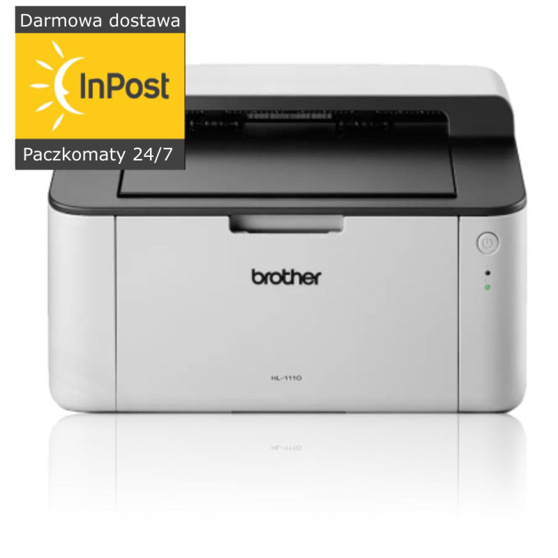 Drukarka Brother HL-1110E, Mono, USB, 20 ppm, 150 arkuszy, 1000 stron startowych - Drukarki.pl