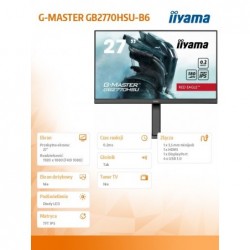 Monitor 27 cali GB2770HSU-B6 0.2ms,IPS,DP,HDMI,180Hz Monitor 27 cali GB2770HSU-B6 0.2ms,IPS,DP,HDMI,180Hz