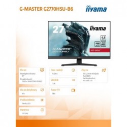 Monitor 27 cali G2770HSU-B6 0.2ms,IPS,DP,HDMI,180Hz Monitor 27 cali G2770HSU-B6 0.2ms,IPS,DP,HDMI,180Hz
