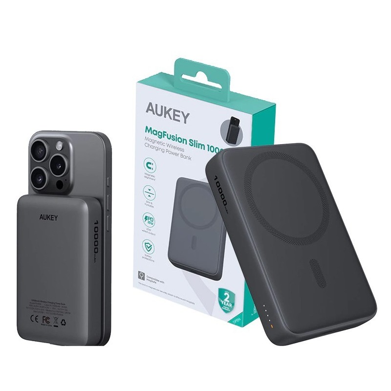 PB-MS04 Gray Qi2 PowerBank | 10000mAh | 20W | MagSafe PD