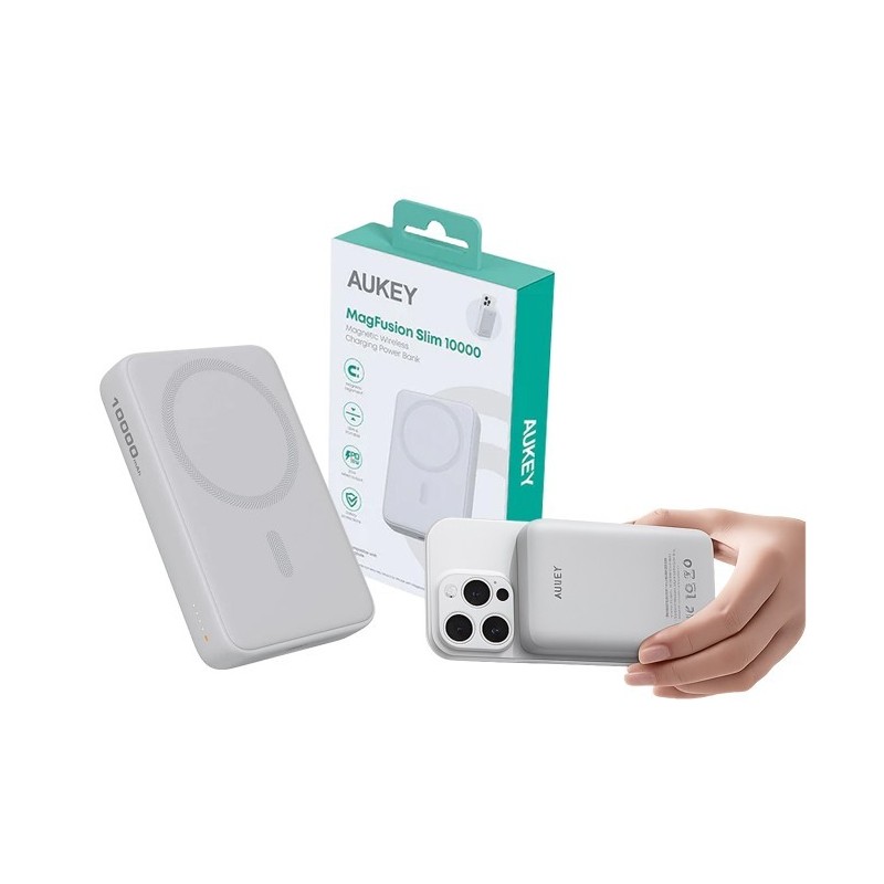 PB-MS04 White Qi2 PowerBank | 10000mAh | 20W | MagSafe PD