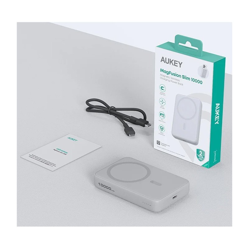 PB-MS04 White Qi2 PowerBank | 10000mAh | 20W | MagSafe PD PB-MS04 White Qi2 PowerBank | 10000mAh | 20W | MagSafe PD