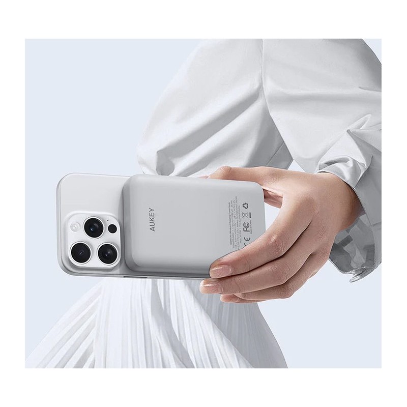 PB-MS04 White Qi2 PowerBank | 10000mAh | 20W | MagSafe PD PB-MS04 White Qi2 PowerBank | 10000mAh | 20W | MagSafe PD