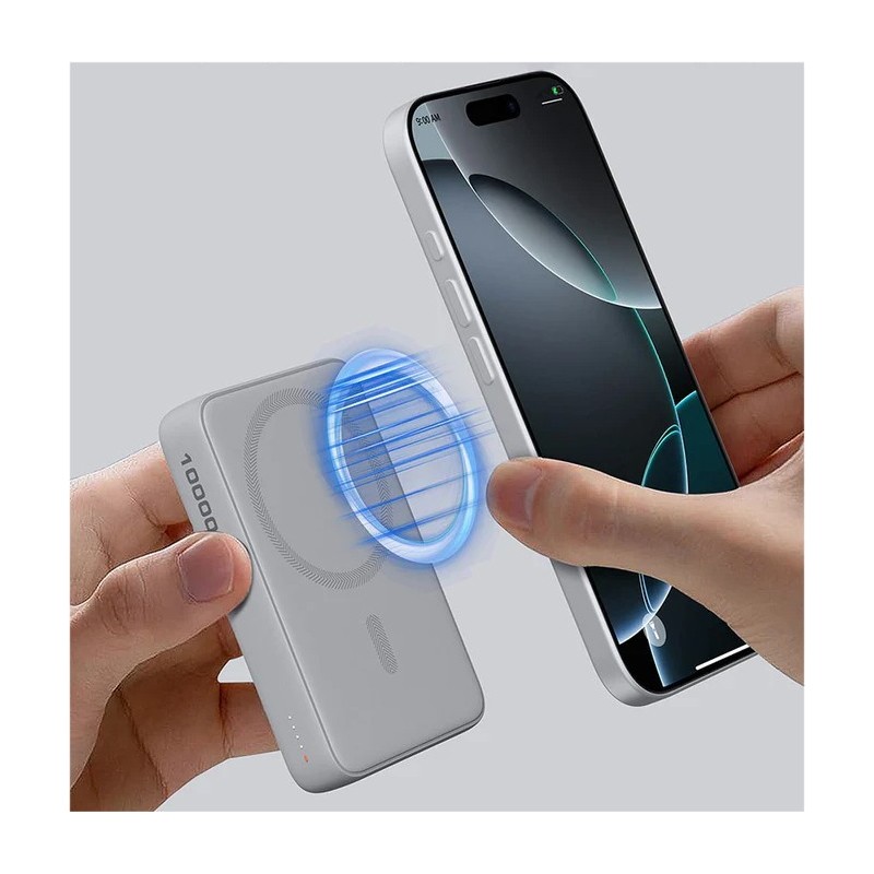 PB-MS04 White Qi2 PowerBank | 10000mAh | 20W | MagSafe PD PB-MS04 White Qi2 PowerBank | 10000mAh | 20W | MagSafe PD