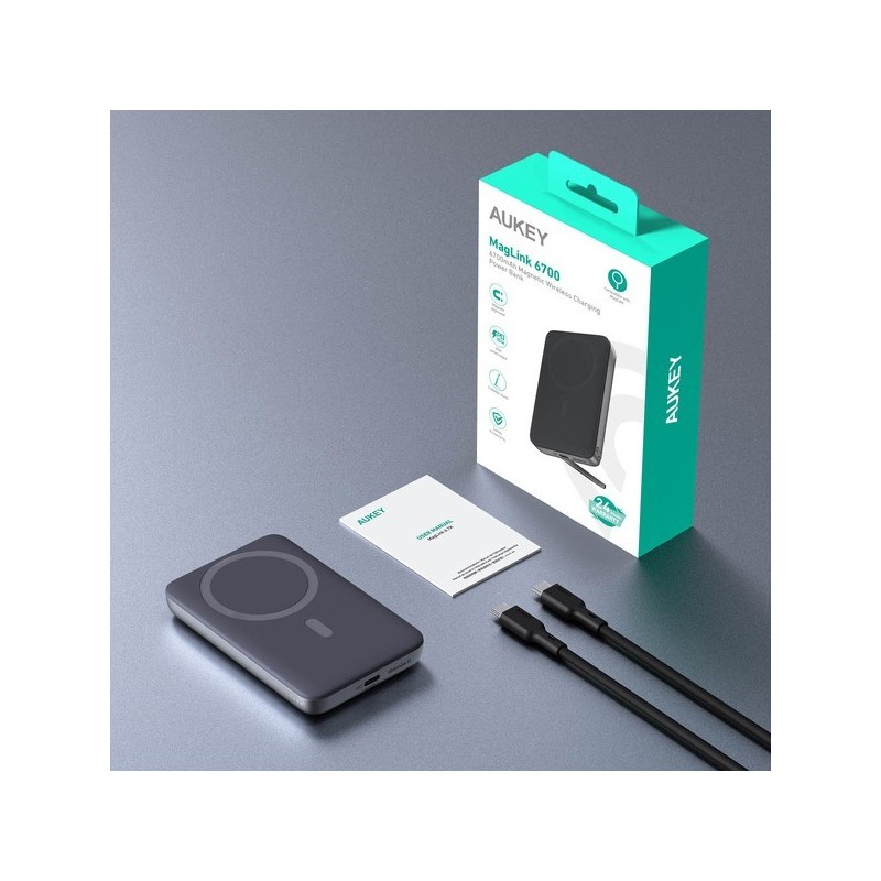 PB-MS01 MagSafe PowerBank | 6700mAh | 20W | LED | USB-C PB-MS01 MagSafe PowerBank | 6700mAh | 20W | LED | USB-C