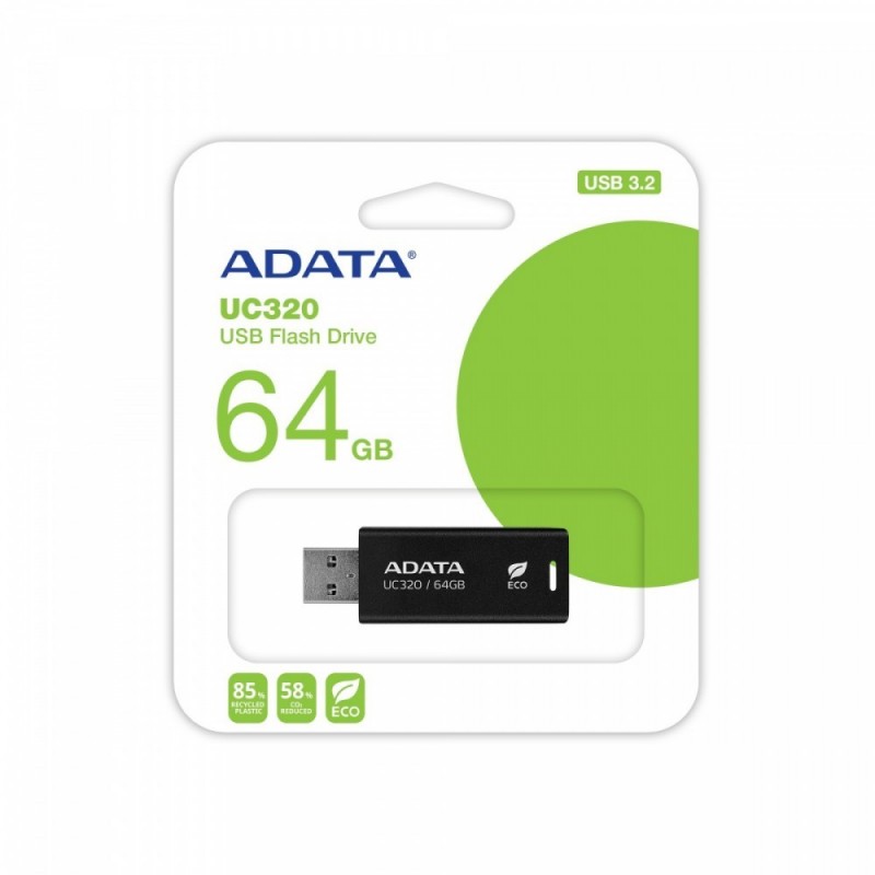Pendrive UC320 64GB USB3.2-A Gen1 czarny Pendrive UC320 64GB USB3.2-A Gen1 czarny