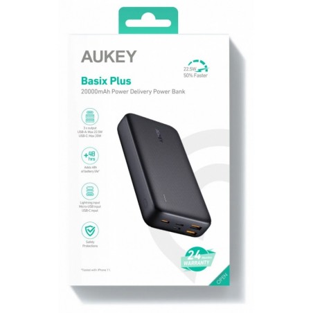 PB-N74S Power Bank | 20000 mAh | 5xUSB | Quick Charge 3.0 | Power Delivery 3.0 | 22.5W | SCP | LED | kabel USB-C PB-N74S Power Bank | 20000 mAh | 5xUSB | Quick Charge 3.0 | Power Delivery 3.0 | 22.5W | SCP | LED | kabel USB-C