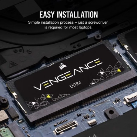 Pamięć DDR4 Vengeance 16GB/3200 (1x16GB) CL22 SODIMM Pamięć DDR4 Vengeance 16GB/3200 (1x16GB) CL22 SODIMM