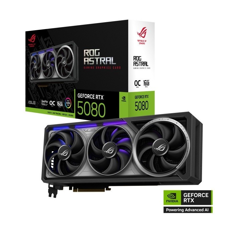 Karta graficzna GeForce RTX 5080 ROG ASTRAL OC GDDR7 256bit 3DP/2HDMI