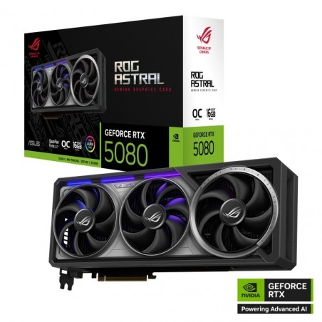 Karta graficzna GeForce RTX 5080 ROG ASTRAL OC GDDR7 256bit 3DP/2HDMI Karta graficzna GeForce RTX 5080 ROG ASTRAL OC GDDR7 256bit 3DP/2HDMI