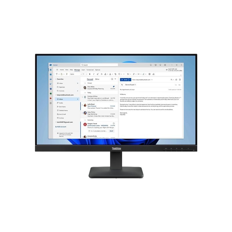 LENOVO ThinkVision S24-4e 23.8inch IPS WLED QHD 250cd/m2 4ms HDMI VGA LENOVO ThinkVision S24-4e 23.8inch IPS WLED QHD 250cd/m2 4ms HDMI VGA