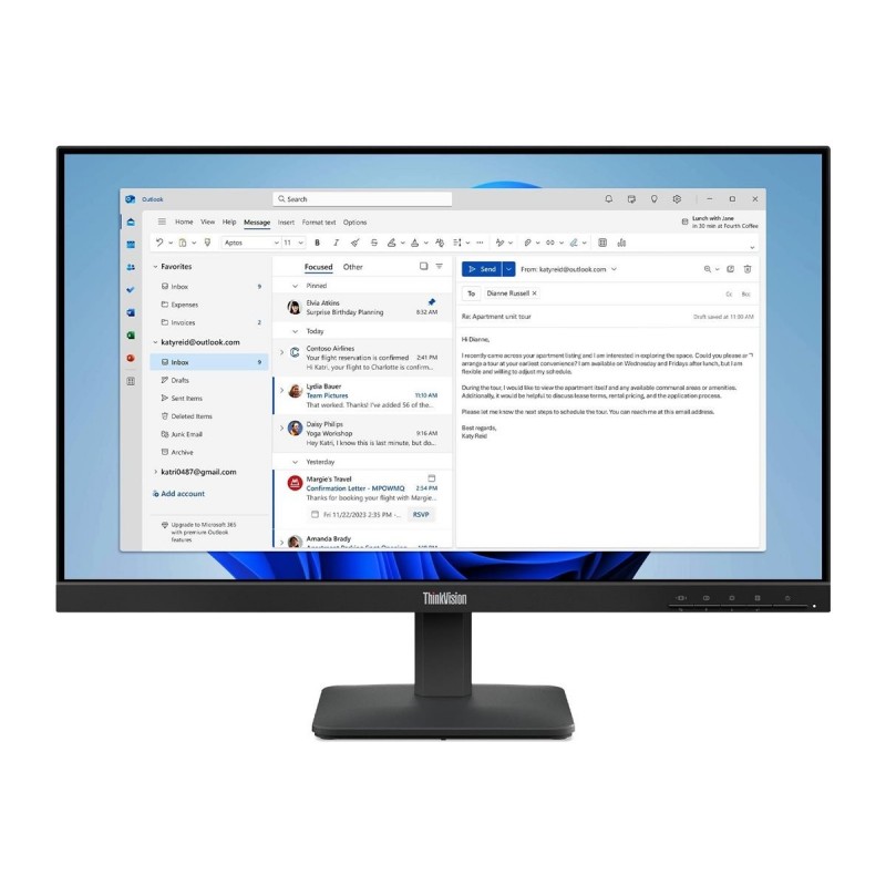 LENOVO ThinkVision S24-4e 23.8inch IPS WLED QHD 250cd/m2 4ms HDMI VGA LENOVO ThinkVision S24-4e 23.8inch IPS WLED QHD 250cd/m2 4ms HDMI VGA