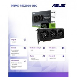 Karta graficzna GeForce RTX 5060 PRIME OC 8GB GDRR7 128BIT HDMI/3DP Karta graficzna GeForce RTX 5060 PRIME OC 8GB GDRR7 128BIT HDMI/3DP