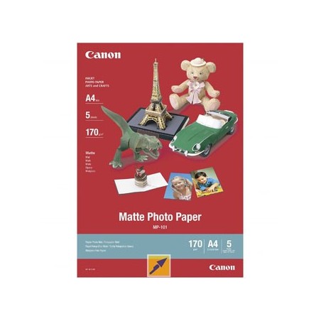 Canon Matte Photo Paper, MP-101, foto papier, matowy, 7981A042, biały, A4, 170 g/m2, 5 szt., atrament