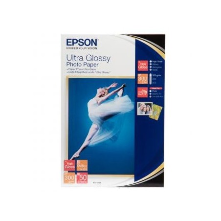 Epson Ultra Glossy Photo Pape, C13S041943BH, foto papier, połysk, biały, R200, R300, R800, RX425, RX500, 10x15cm, 4x6", 300 g/