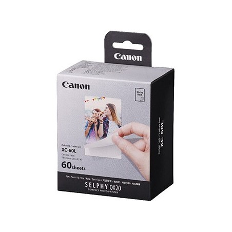 Canon XC-60L papier + ink, XC-60L, foto papier, samoprzylepny, 6756C001, biały, 60 szt., termosublimacyjny Canon XC-60L papier + ink, XC-60L, foto papier, samoprzylepny, 6756C001, biały, 60 szt., termosublimacyjny