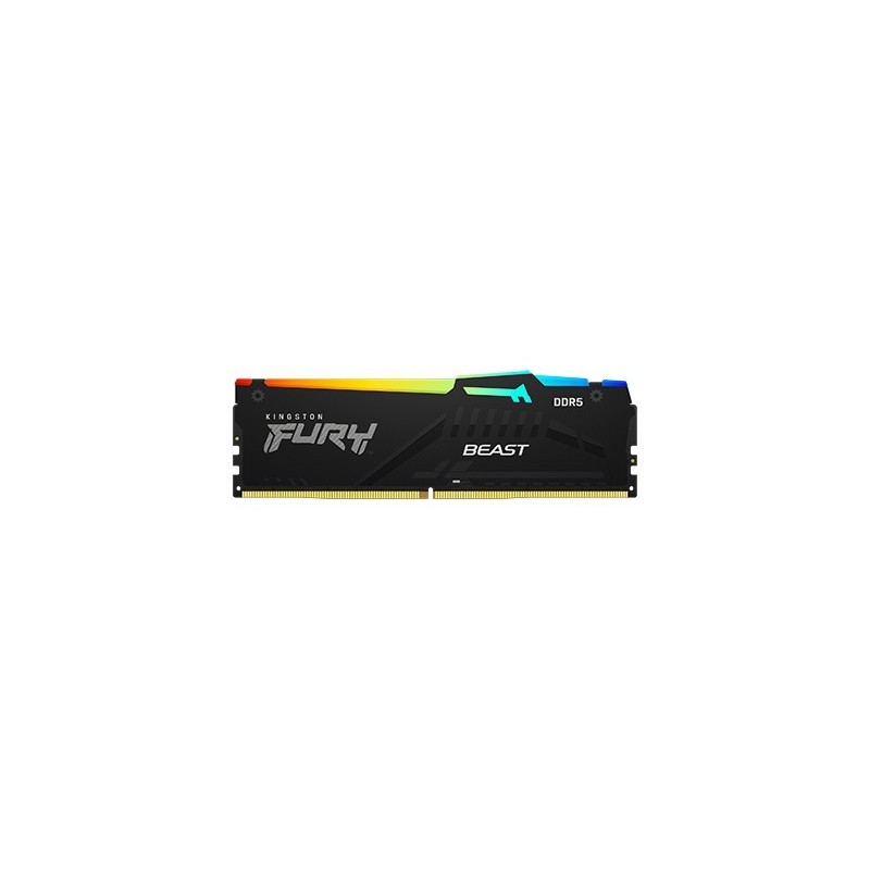 Pamięć DDR5 Fury Beast RGB 64GB(1*64GB)/5600 CL40 czarna
