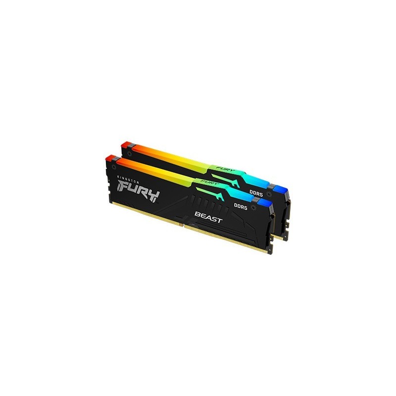 Pamięć DDR5 Fury Beast RGB 128GB(2*64GB)/5600 CL40 czarna