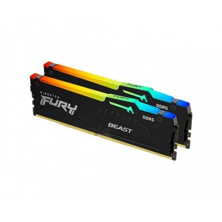 Pamięć DDR5 Fury Beast RGB 128GB(2*64GB)/5600 CL40 czarna Pamięć DDR5 Fury Beast RGB 128GB(2*64GB)/5600 CL40 czarna