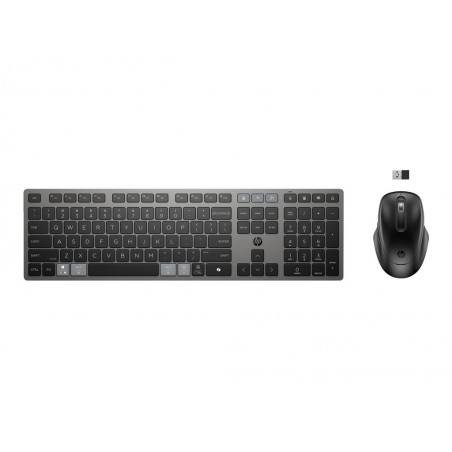 HP 725 Multi-Device Rechargeable Wireless Keyboard and Mouse Combo EURO HP 725 Multi-Device Rechargeable Wireless Keyboard and Mouse Combo EURO