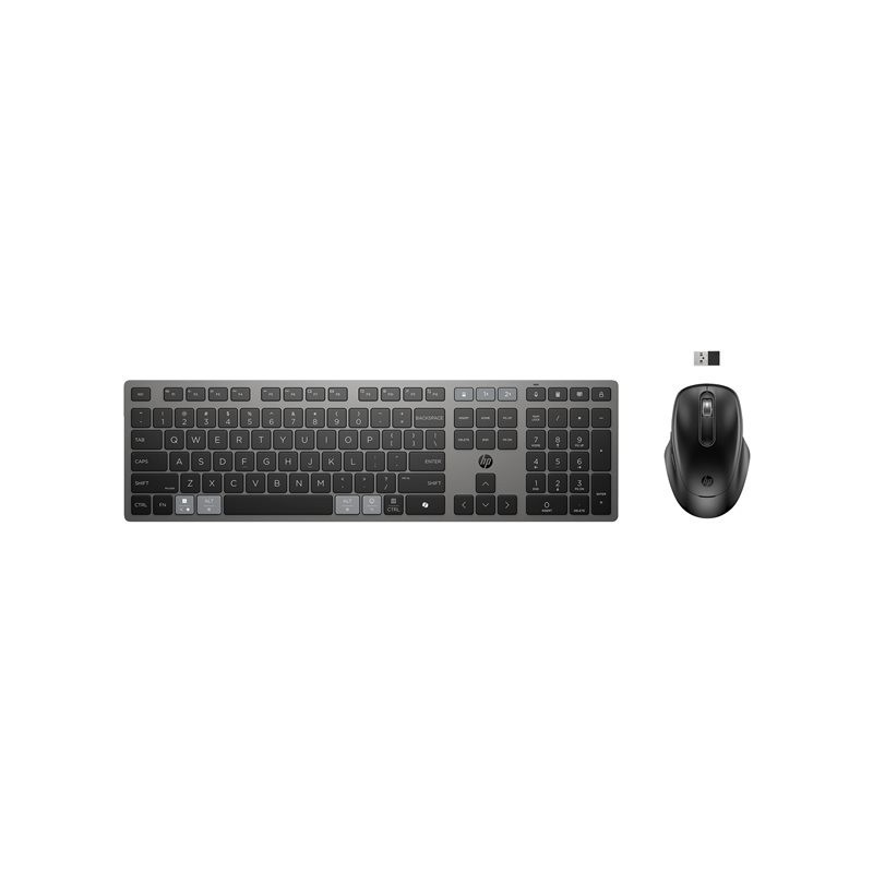 HP 725 Multi-Device Rechargeable Wireless Keyboard and Mouse Combo EURO HP 725 Multi-Device Rechargeable Wireless Keyboard and Mouse Combo EURO
