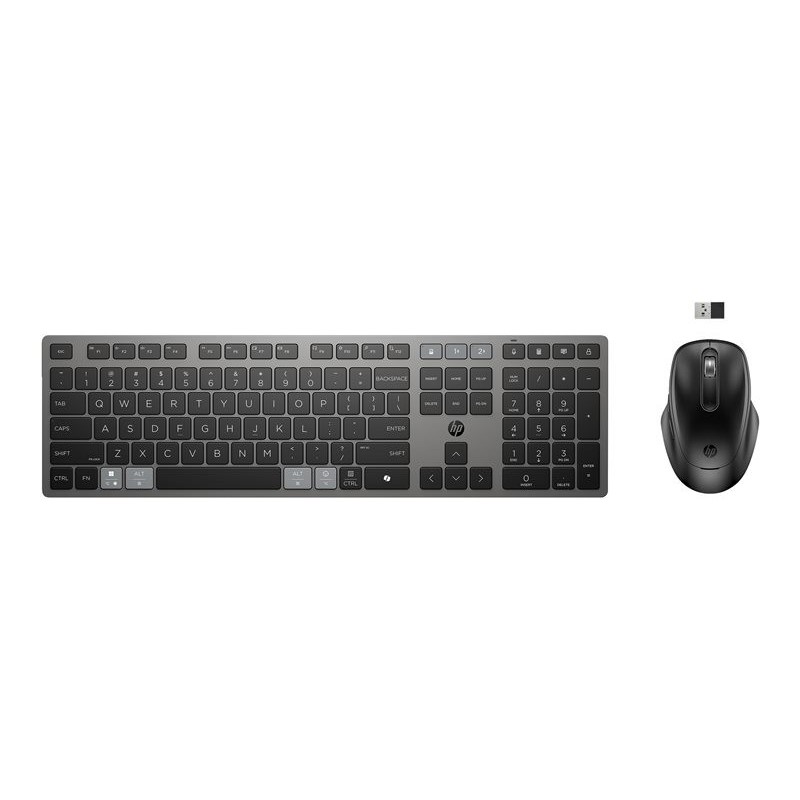 HP 725 Multi-Device Rechargeable Wireless Keyboard and Mouse Combo EURO HP 725 Multi-Device Rechargeable Wireless Keyboard and Mouse Combo EURO