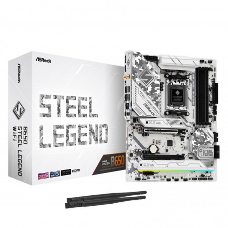Płyta główna B650 STEEL LEGEND WIFI AM5 4DDR5 HDMI/DP M.2 ATX Płyta główna B650 STEEL LEGEND WIFI AM5 4DDR5 HDMI/DP M.2 ATX