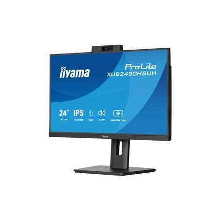 IIYAMA XUB2490HSUH-B2 24inch IPS 1920x1080 Windows Hello Webcam 5MP 15cm Height Adj. Stand 4ms 250cd/m2 Speakers HDMI DP IIYAMA XUB2490HSUH-B2 24inch IPS 1920x1080 Windows Hello Webcam 5MP 15cm Height Adj. Stand 4ms 250cd/m2 Speakers HDMI DP