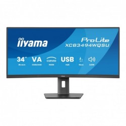 IIYAMA 34inch UW Curved VA-panel 3440x1440 120Hz 350cd/m2 04ms MPRT Speakers DisplayPort 2xHDMI USB HUB 2x 3.2 2xC Adaptive