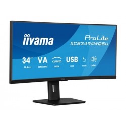 IIYAMA 34inch UW Curved VA-panel 3440x1440 120Hz 350cd/m2 04ms MPRT Speakers DisplayPort 2xHDMI USB HUB 2x 3.2 2xC Adaptive
