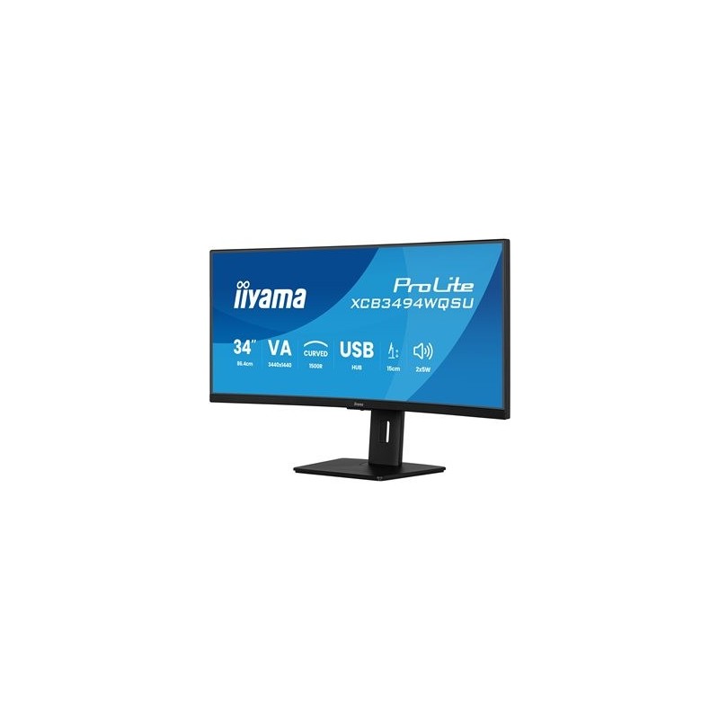 IIYAMA 34inch UW Curved VA-panel 3440x1440 120Hz 350cd/m2 04ms MPRT Speakers DisplayPort 2xHDMI USB HUB 2x 3.2 2xC Adaptive