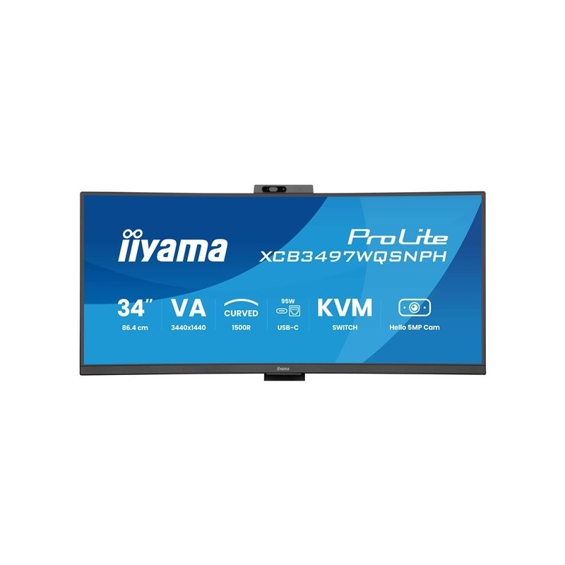 IIYAMA XCB3497WQSNPH-B1 34inch VA 3440x1440 350cd/m2 0.4ms 2xHDMI DP USB