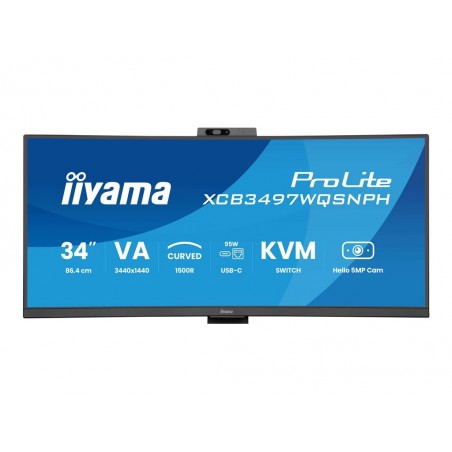 IIYAMA XCB3497WQSNPH-B1 34inch VA 3440x1440 350cd/m2 0.4ms 2xHDMI DP USB