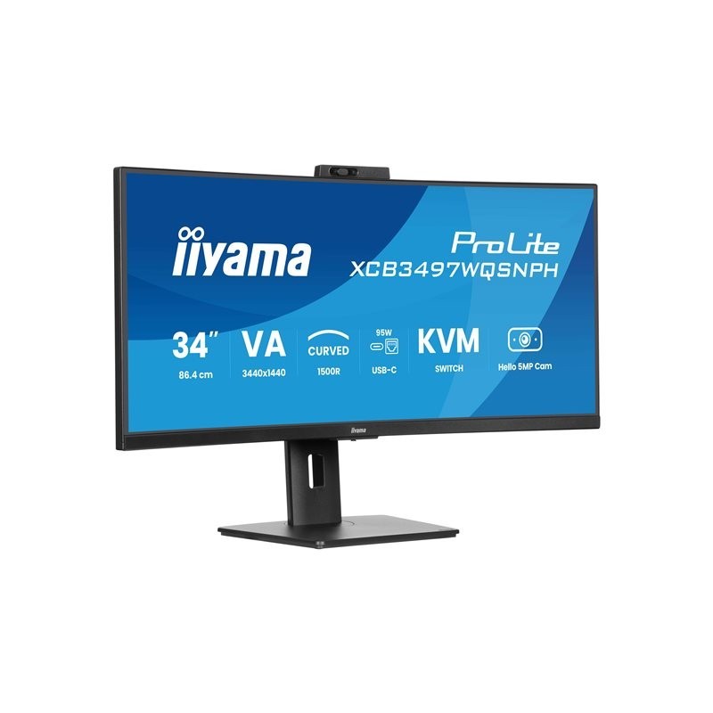 IIYAMA XCB3497WQSNPH-B1 34inch VA 3440x1440 350cd/m2 0.4ms 2xHDMI DP USB
