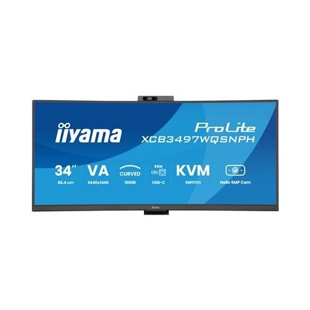 IIYAMA XCB3497WQSNPH-B1 34inch VA 3440x1440 350cd/m2 0.4ms 2xHDMI DP USB