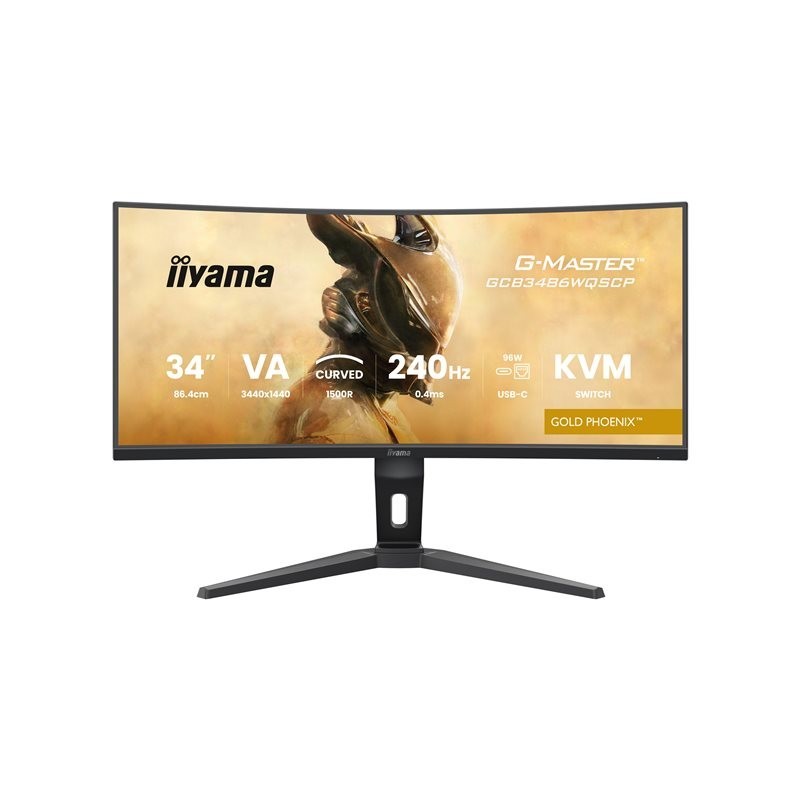 IIYAMA GCB3486WQSCP-B1 34inch VA 3440x1440 500cd/m2 0.4ms 2xHDMI 2xDP USB