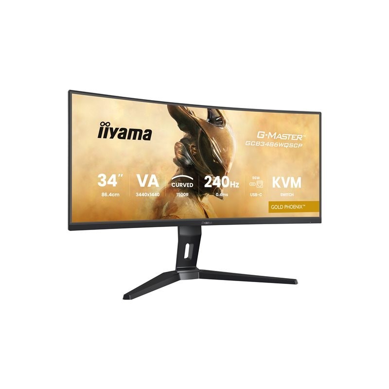 IIYAMA GCB3486WQSCP-B1 34inch VA 3440x1440 500cd/m2 0.4ms 2xHDMI 2xDP USB