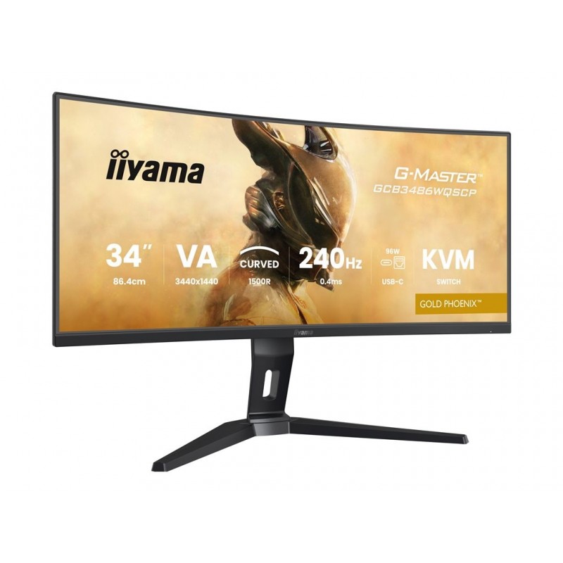 IIYAMA GCB3486WQSCP-B1 34inch VA 3440x1440 500cd/m2 0.4ms 2xHDMI 2xDP USB