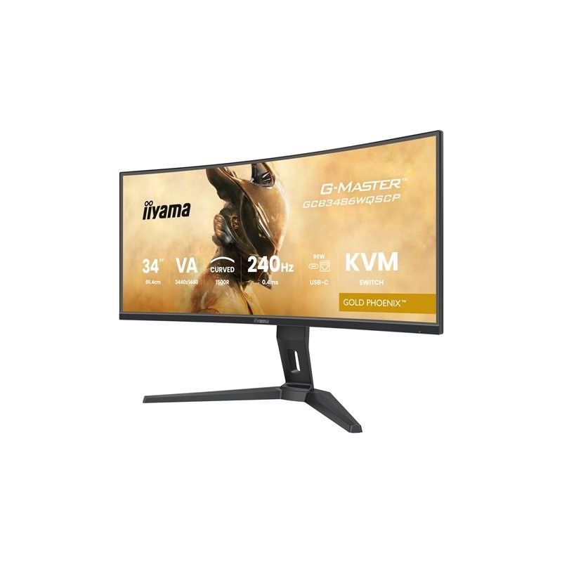 IIYAMA GCB3486WQSCP-B1 34inch VA 3440x1440 500cd/m2 0.4ms 2xHDMI 2xDP USB
