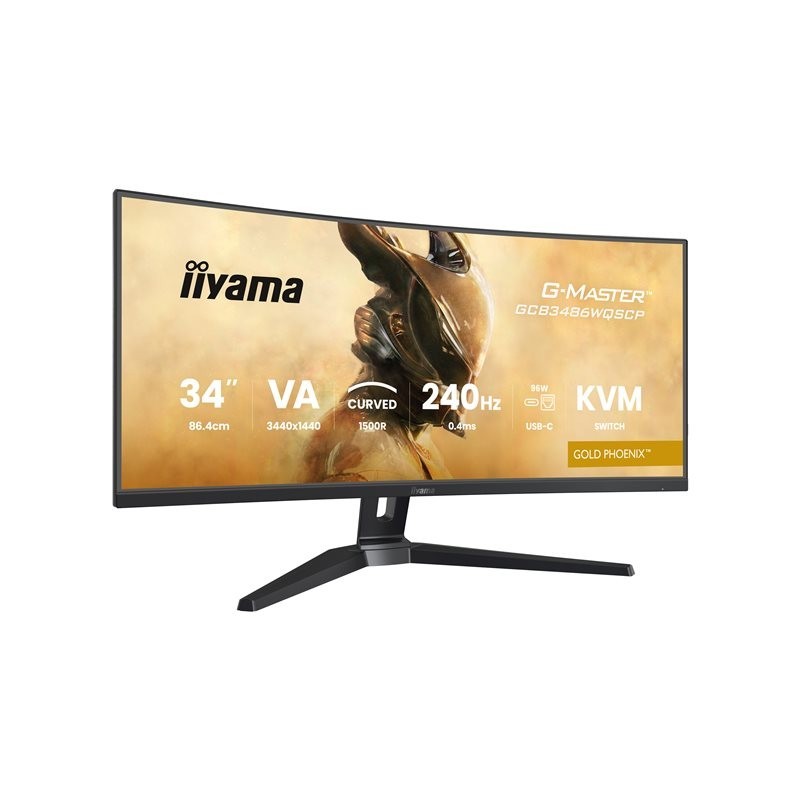 IIYAMA GCB3486WQSCP-B1 34inch VA 3440x1440 500cd/m2 0.4ms 2xHDMI 2xDP USB