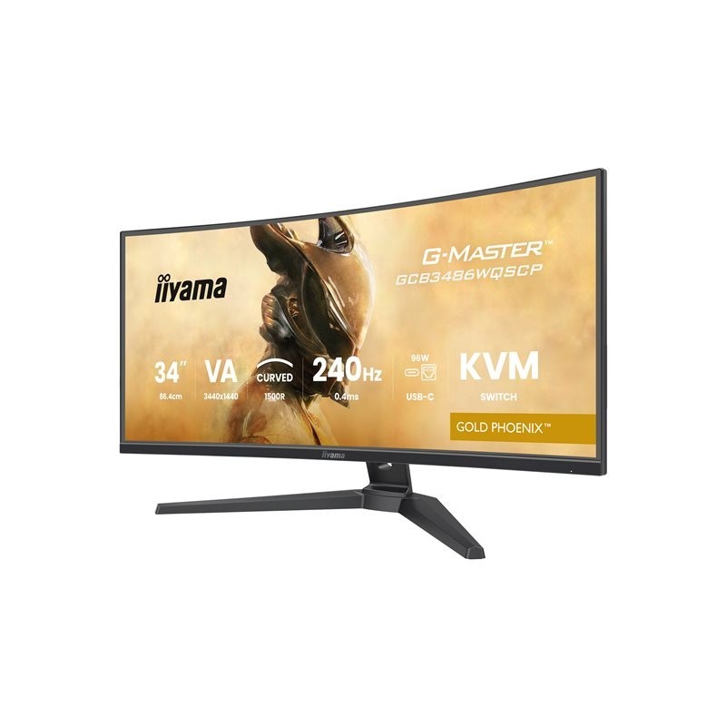 IIYAMA GCB3486WQSCP-B1 34inch VA 3440x1440 500cd/m2 0.4ms 2xHDMI 2xDP USB
