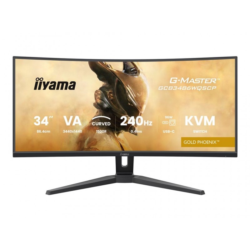 IIYAMA GCB3486WQSCP-B1 34inch VA 3440x1440 500cd/m2 0.4ms 2xHDMI 2xDP USB